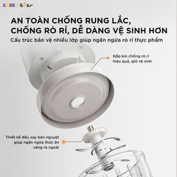 Máy xay ăn dặm 8 lưỡi 0.3L Bear CH-5H02D24 (2 màu Trắng - Vàng)