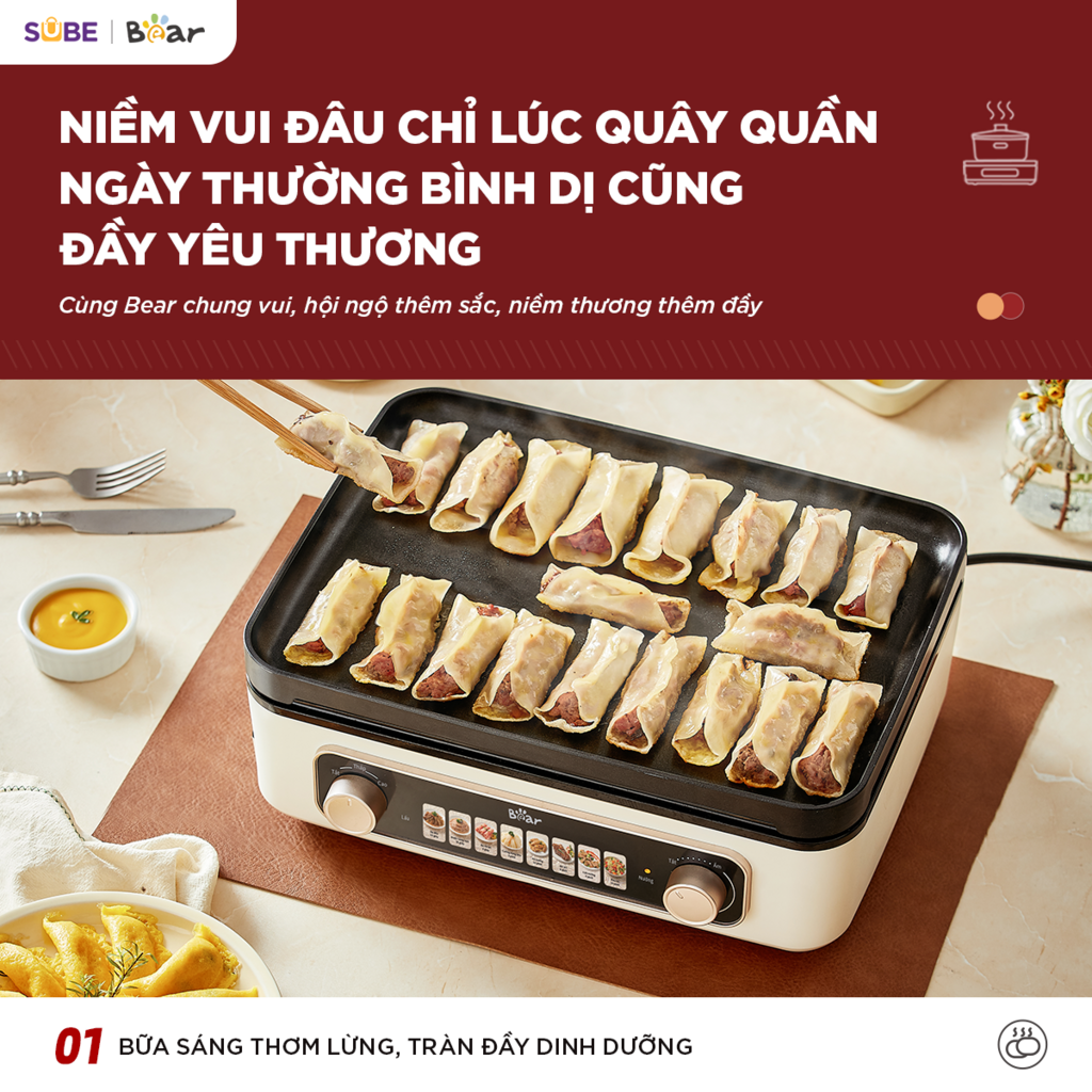 Nồi lẩu nướng đa năng Bear GR-5H22R83 - Ảnh 6