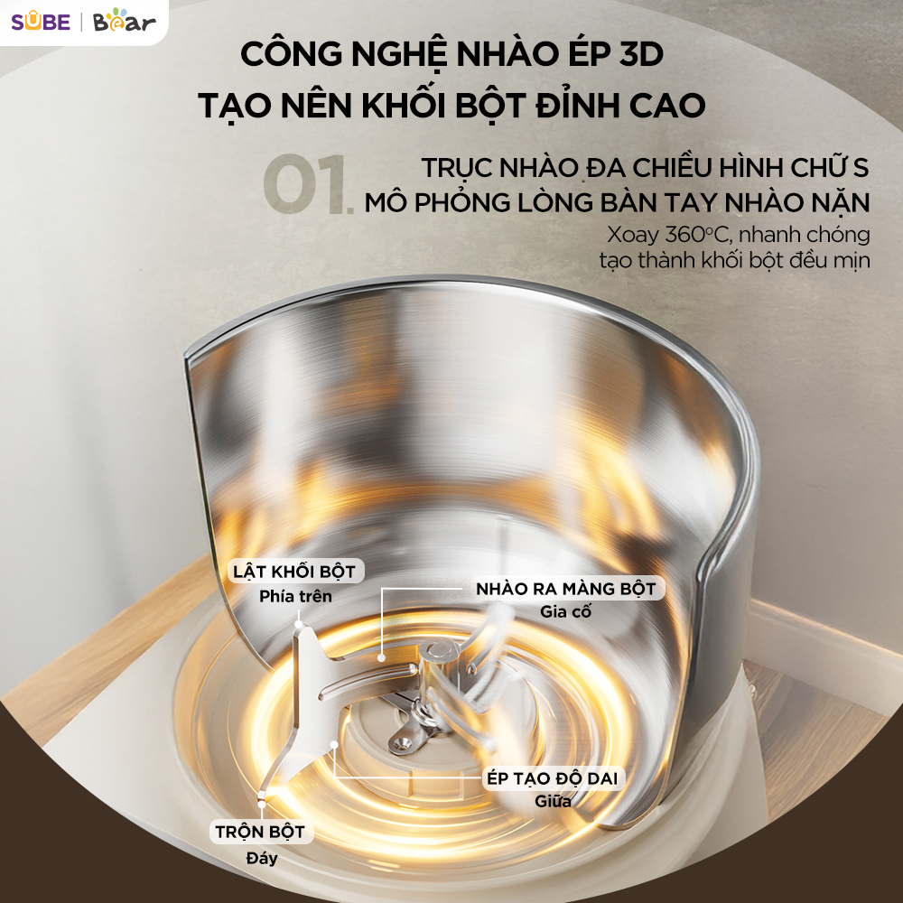 Máy trộn bột Bear 5L SM-5H50Z68 - Ảnh 6