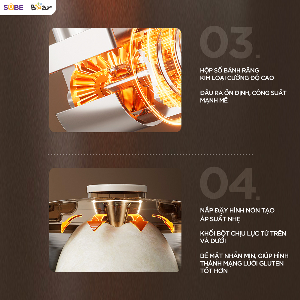 Máy trộn bột Bear 5L SM-5H50Z68 - Ảnh 8