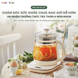 Bình pha trà Bear 1.5L HK-5H15L96 có lõi lọc 16 chức năng pha trà đun nước giữ…