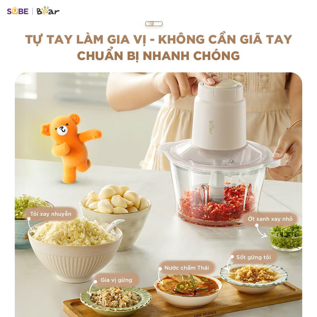(GIÁ ĐỘC QUYỀN) Máy xay thịt Bear 1,8L CH-5H03E33 - Ảnh 9