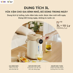 (hàng xả đã sd)Bình Thủy Điện Bear 3L Đun Sôi Siêu Nhanh Khử Clo Bình Đun Nước…