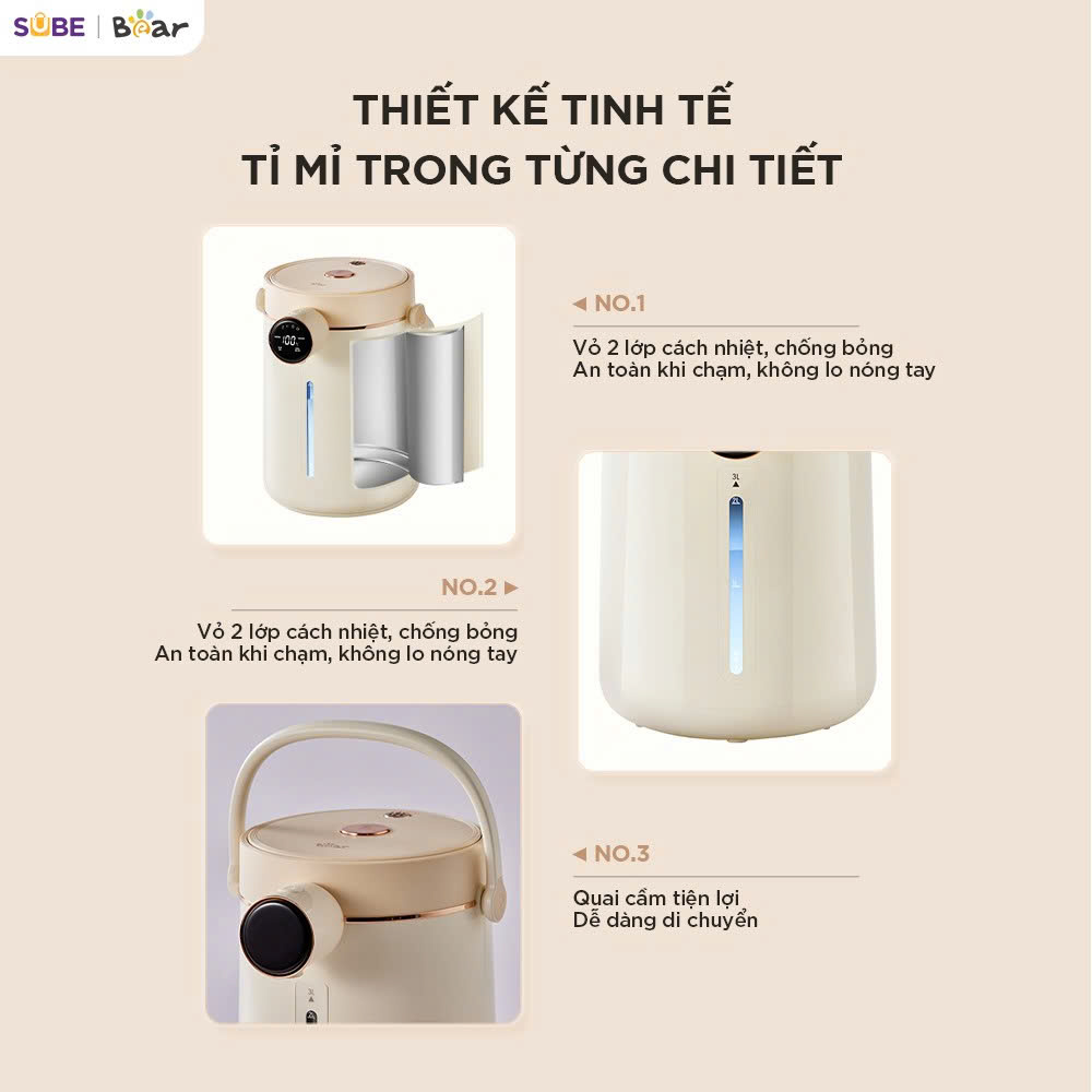 Bình thuỷ điện Bear 3L EWB-5H30C60 - Ảnh 9