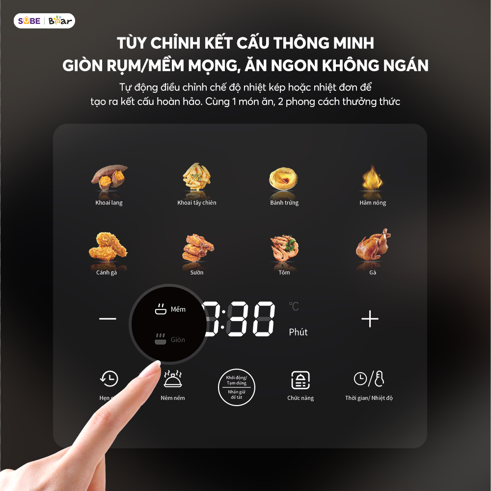 Nồi chiên không dầu Bear 6.2L AF-5H20J75 - Ảnh 6