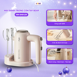 Máy đánh trứng cầm tay Bear HM-5H01J29,công suất 125W đánh bông lòng trắng trứ…