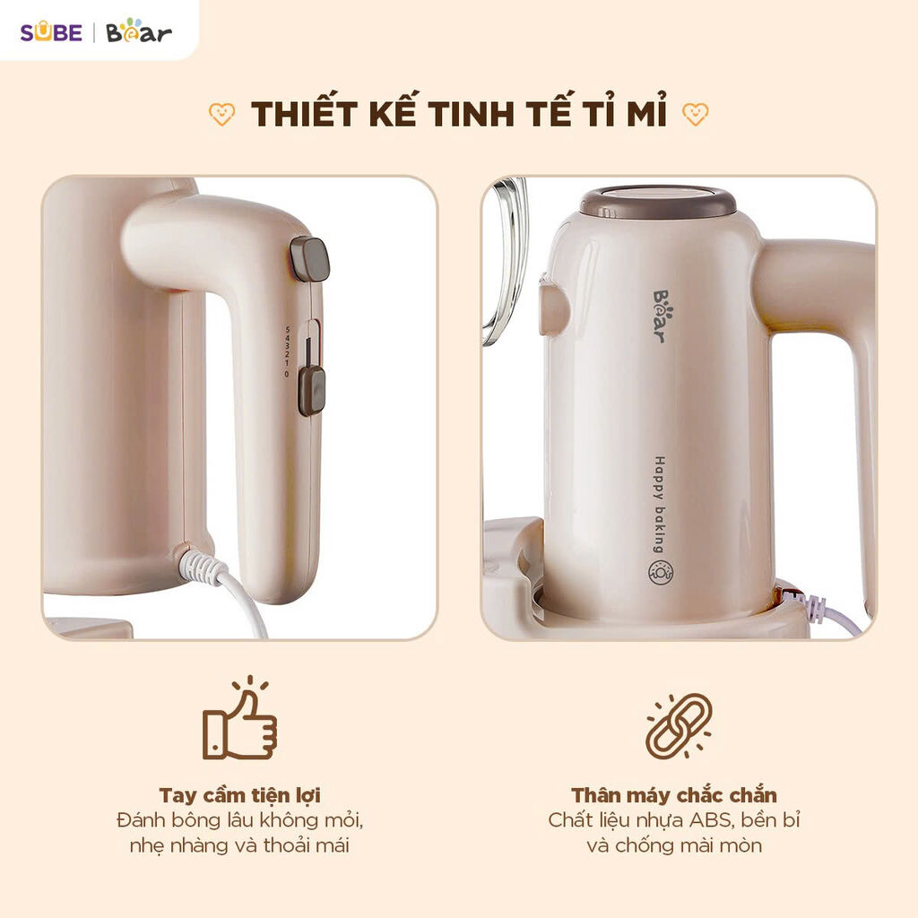 Máy đánh trứng cầm tay Bear HM-5H01J29 - Ảnh 2