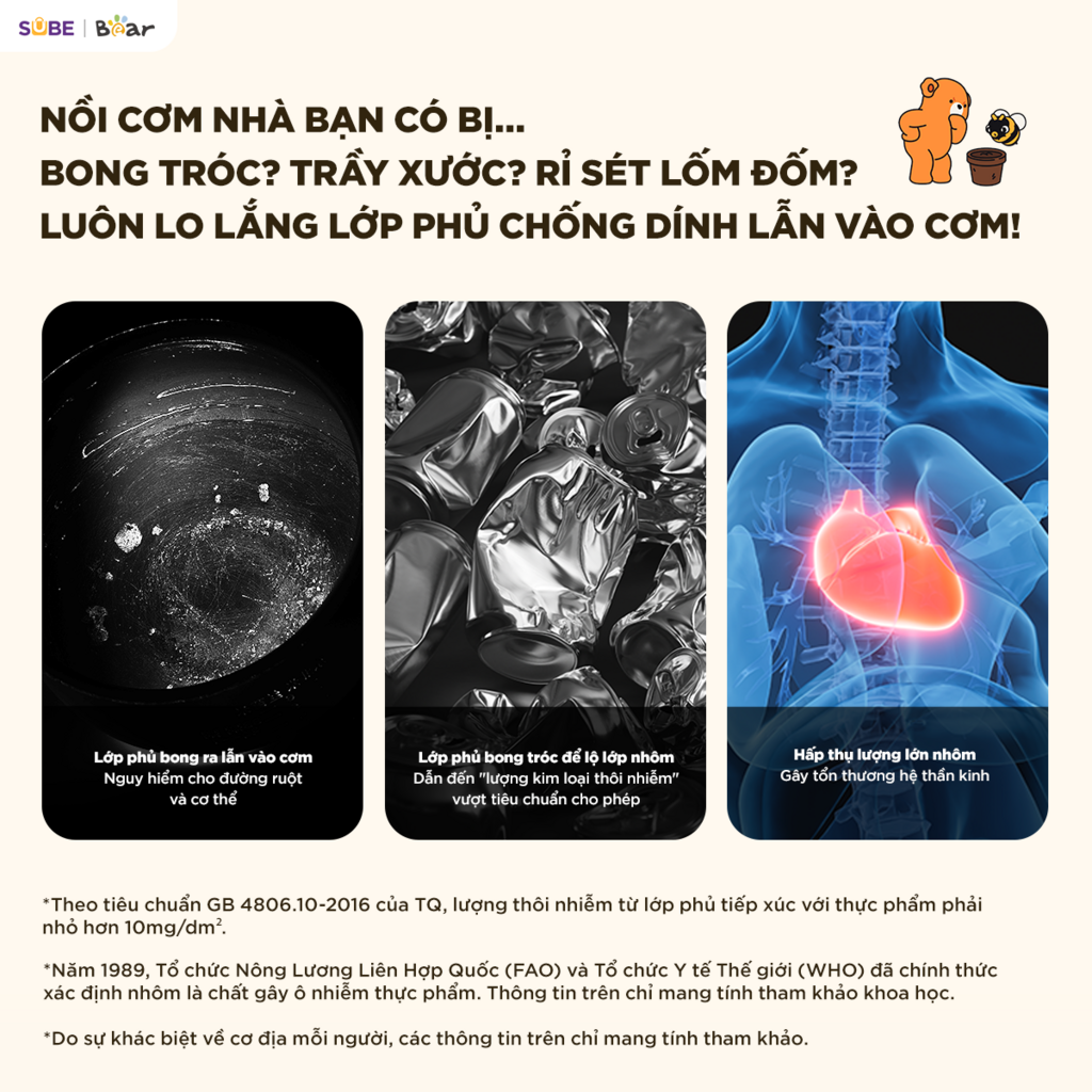 Nồi cơm điện lòng INOX Bear 1.2L RC-5H30O12 - Ảnh 3