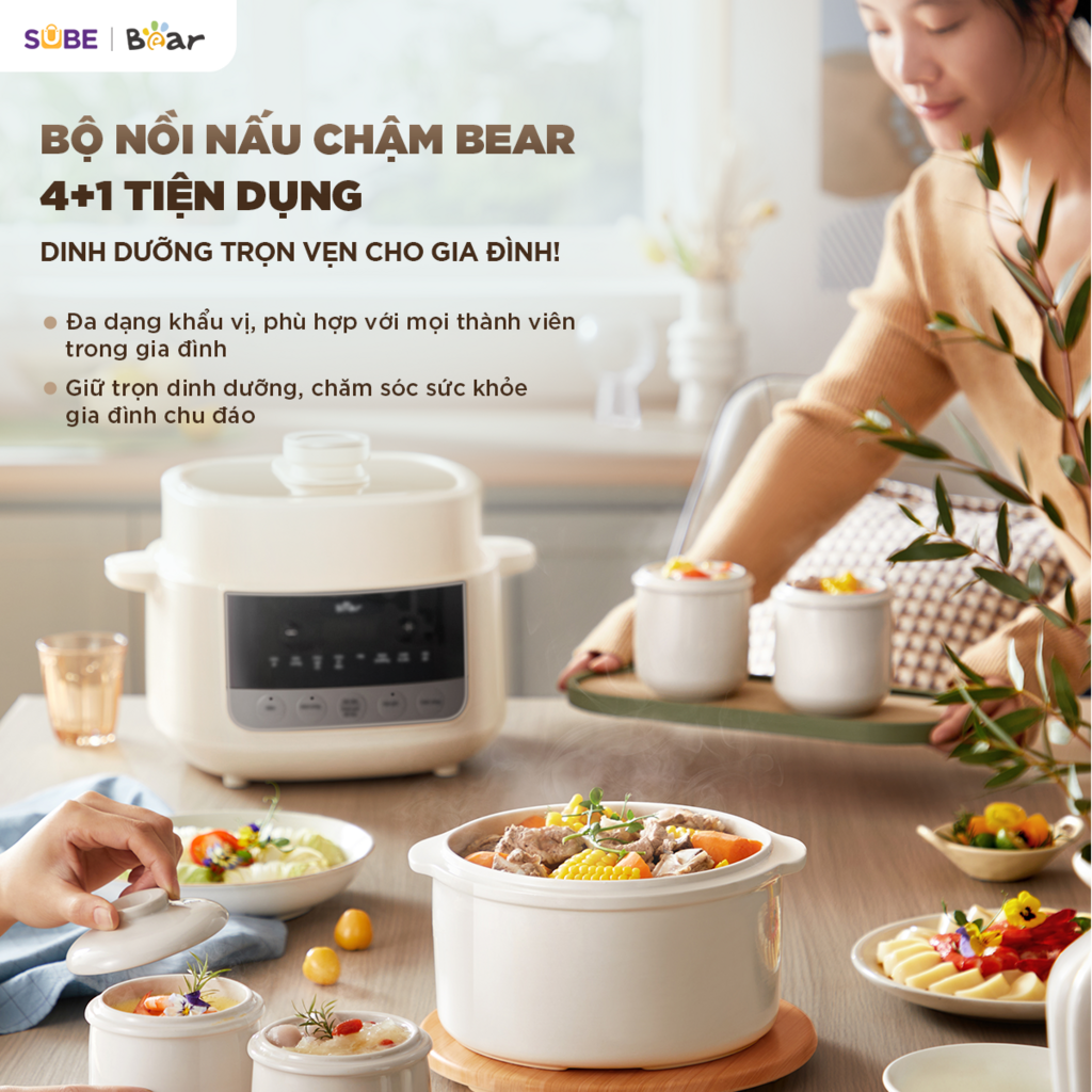 Nồi nấu chậm THẾ HỆ MỚI Bear 2.5L SC-5H25M34 - Ảnh 8