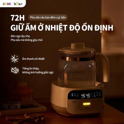 Máy đun nước và hâm sữa 1.3L Bear WW-5H12N - Pha sữa, rã đông sữa mẹ - Giữ ấm