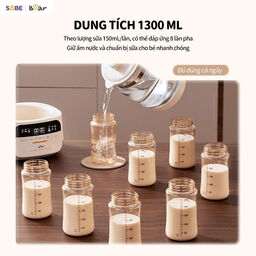 Máy đun nước và hâm sữa 1.3L Bear WW-5H12N - Pha sữa, rã đông sữa mẹ - Giữ ấm