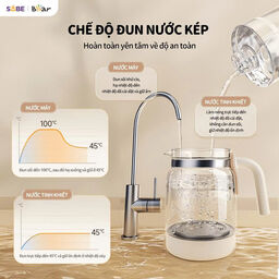 Máy đun nước và hâm sữa 1.3L Bear WW-5H12N - Pha sữa, rã đông sữa mẹ - Giữ ấm