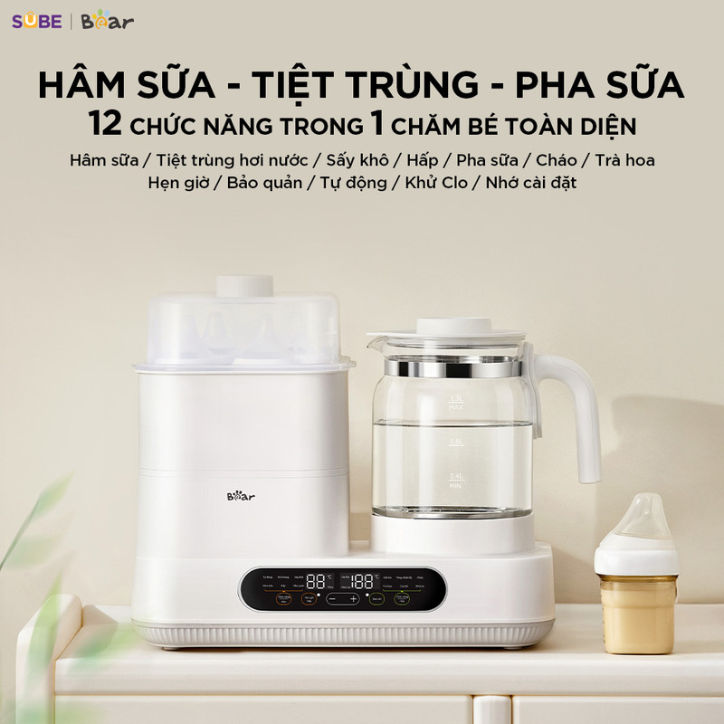 Máy đun nước và hâm sữa tiệt trùng Bear WW-5H12V78