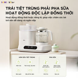 Máy Hâm Sữa Tiệt Trùng Bear 1.3L Đun Nước Pha Sữa Cho Bé Máy Tiệt Trùng Vệ Sin…