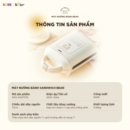 Máy nướng bánh 2 khay Bear SMA-5H07F55