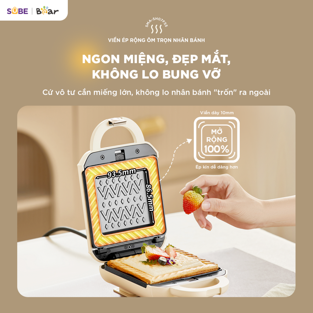 Máy nướng bánh 2 khay Bear SMA-5H07F55 - Ảnh 7