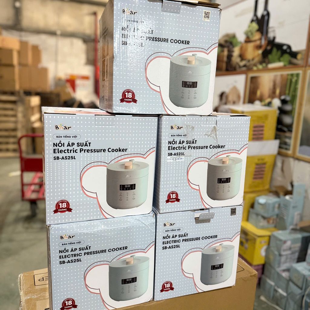 [HÀNG XẢ ĐÃ SỬ DỤNG]  Nồi Áp Suất Điện Đà Nẵng Bear SB-AS25L, đa dạng chế độ nấu, hẹn giờ 24h - Ảnh 6