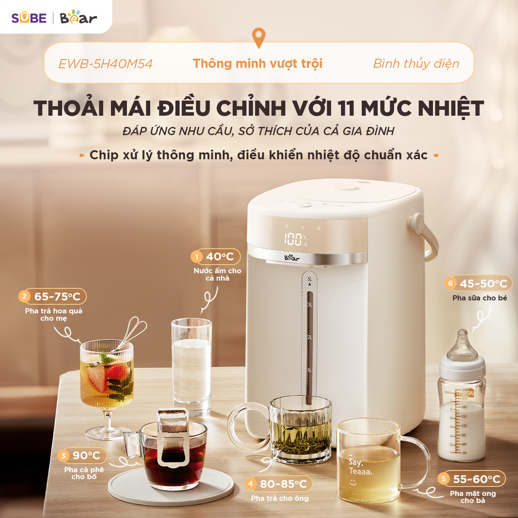 Bình thuỷ điện Bear 5L EWB-5H50M54 - Ảnh 5