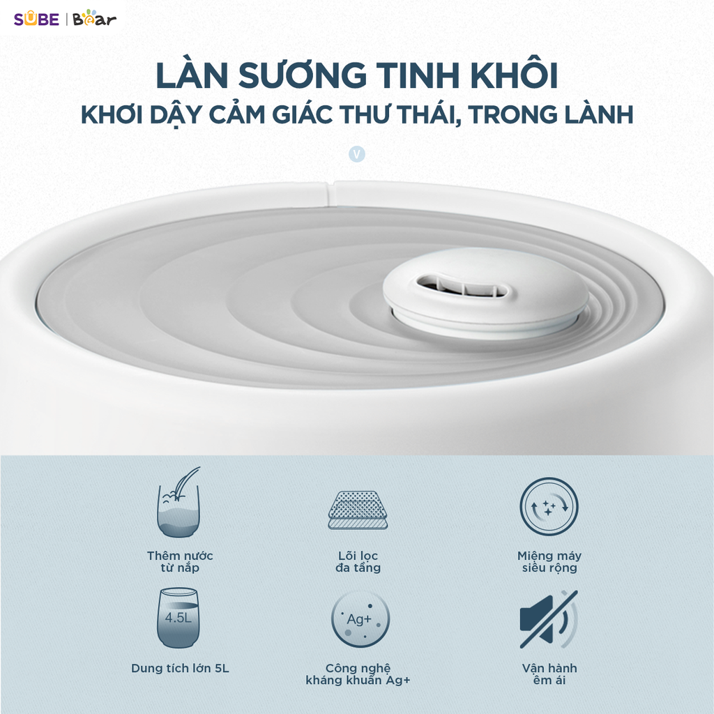 Máy tạo độ ẩm Bear 5L  HU-5H50T17 - Ảnh 2