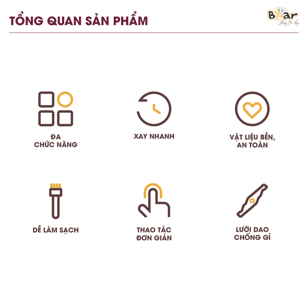 Máy xay bột khô Bear MDJ-A02G3 - Ảnh 3