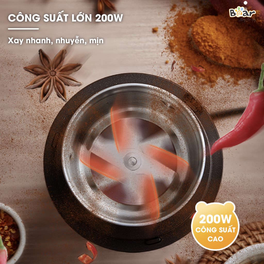 Máy xay bột khô Bear MDJ-A02G3 - Ảnh 8