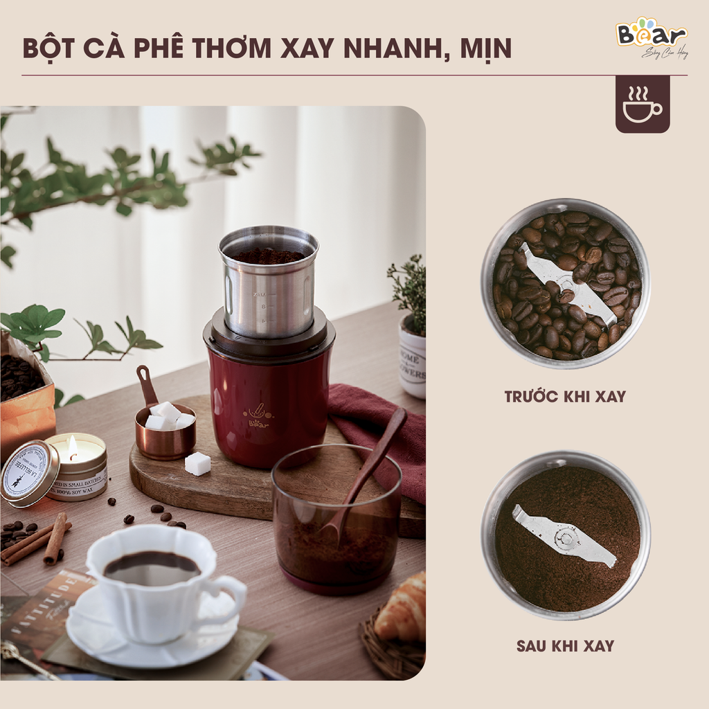 Máy xay bột khô Bear MDJ-A02G3 - Ảnh 4