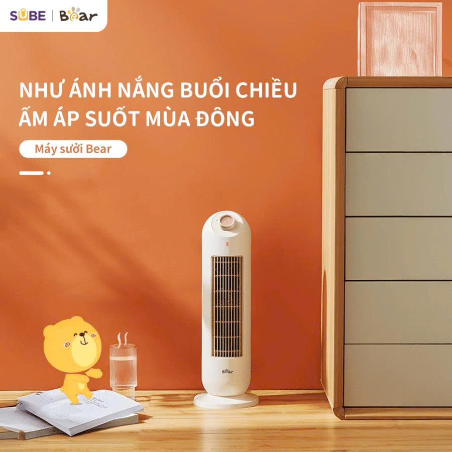 Máy sưởi Bear SH-4H20A - Màu Kem