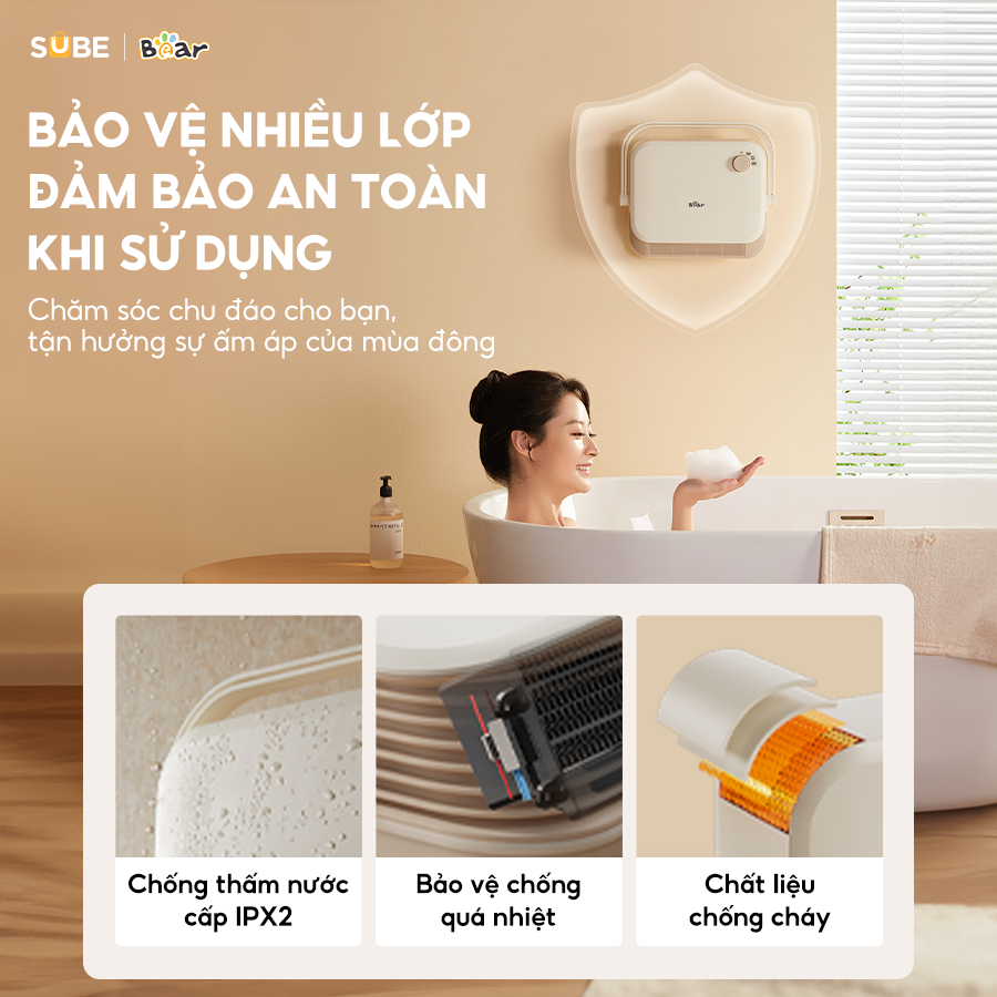 Máy sưởi nhà tắm Bear SH-4H20X - Ảnh 10