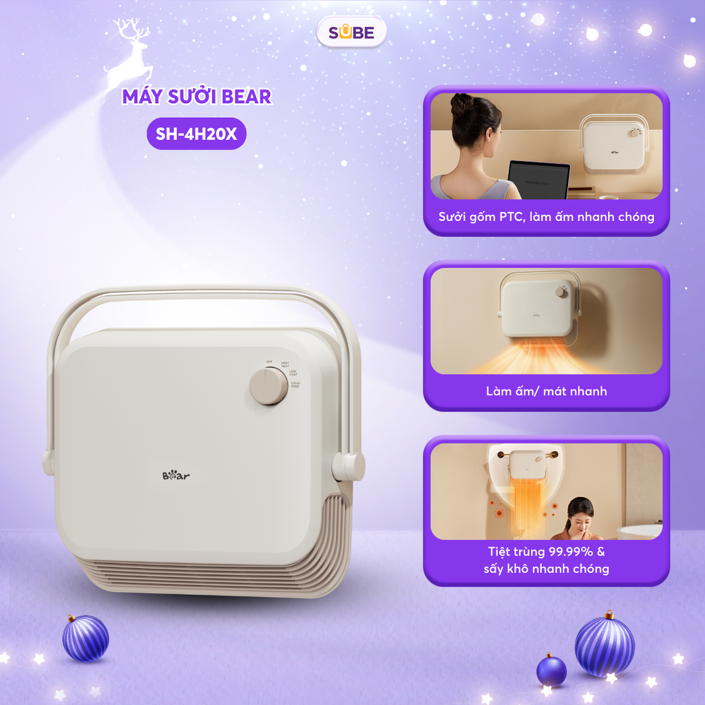 Máy sưởi nhà tắm Bear SH-4H20X