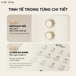 Nồi Chiên Không Dầu BEAR 5L AF-5H15I52 Công Suất Lớn Chiên Nướng Ngon