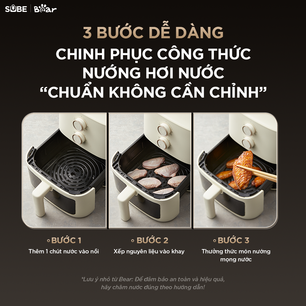 Nồi chiên không dầu Bear 5L AF-5H15I52 - Ảnh 9