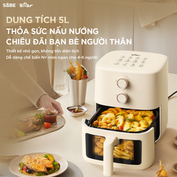 Nồi Chiên Không Dầu BEAR 5L AF-5H15I52 Công Suất Lớn Chiên Nướng Ngon