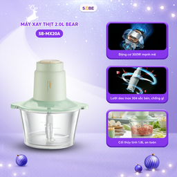 Máy Xay Thịt Bear 1.8L Hạt Cứng Gia Vị An Toàn Chịu Nhiệt Công Suất 300W SB-MX…