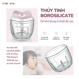 Máy xay ăn dặm Bear GR-B03V8 ( 3 màu xanh - hồng - kem)