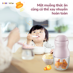 Máy xay ăn dặm Bear GR-B03V8 ( 3 màu xanh - hồng - kem)