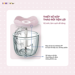 Máy xay ăn dặm Bear GR-B03V8 ( 3 màu xanh - hồng - kem)