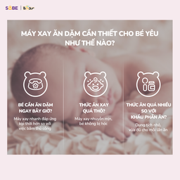 Máy xay ăn dặm Bear GR-B03V8 ( 3 màu xanh - hồng - kem)