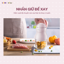 Máy xay ăn dặm Bear GR-B03V8 ( 3 màu xanh - hồng - kem)