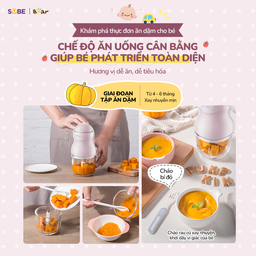 Máy xay ăn dặm Bear GR-B03V8 ( 3 màu xanh - hồng - kem)