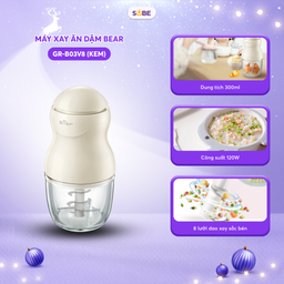 Máy xay ăn dặm Bear GR-B03V8 ( 3 màu xanh - hồng - kem)