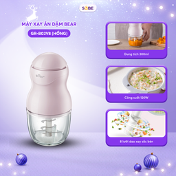 Máy xay ăn dặm Bear GR-B03V8 ( 3 màu xanh - hồng - kem)