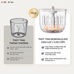 Máy xay ăn dặm 8 lưỡi 0.3L Bear CH-5H02D24