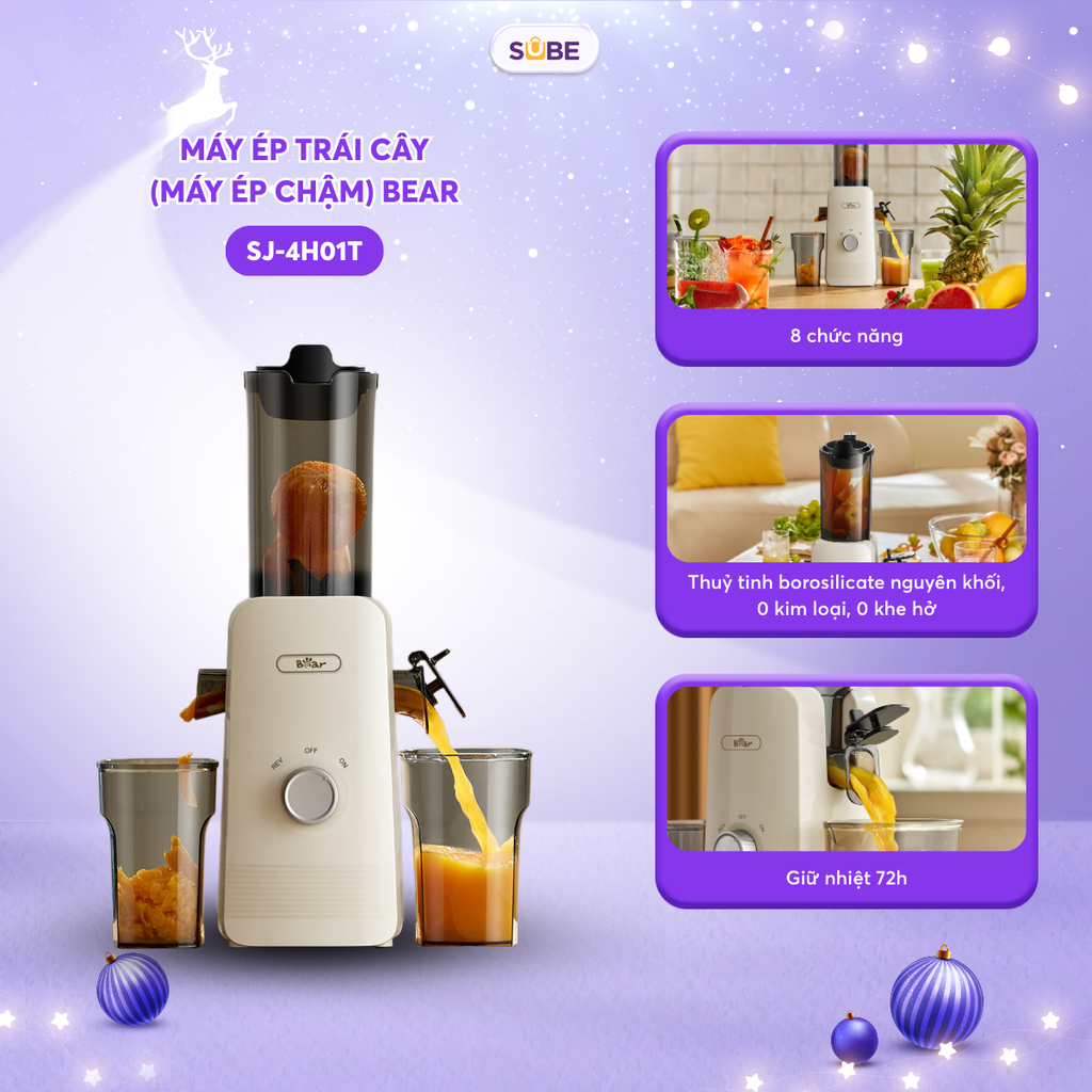 Máy ép trái cây (máy ép chậm) SJ-4H01T