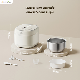 Nồi cơm điện inox Bear 1,2L RC-5H30O12