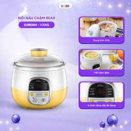 Nồi nấu chậm 0.8L Bear SUBE001 (3 màu)