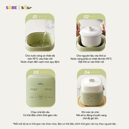 (SALE) Nồi nấu chậm 1.0L Bear SC-4H10E