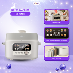 Nồi áp suất Bear SB-AS40W - White