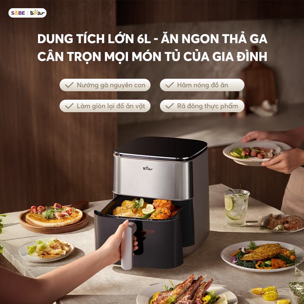 Nồi chiên không dầu Bear 6L AF-5H20J75