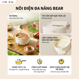 Nồi đa năng Bear 1.6L MC-4H16G