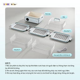 Nồi hấp Bear 4 tầng, 21.5L DZG-P20W7 - Có thể ăn lẩu, hấp